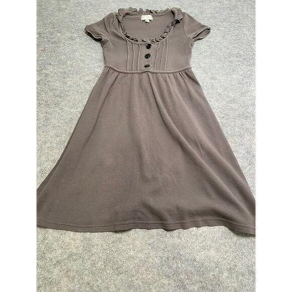 Alice Temperley for Target Brown DRESS Size XS Waffle Short Sleeves - Picture 1 of 7